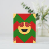 クリスマスハートアイ絵文字 シーズンポストカード (スタンド正面)