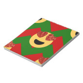 クリスマスハートアイ絵文字 ノートパッド (回転)