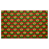クリスマスハートアイ絵文字 ファブリック (ファットクォーター)