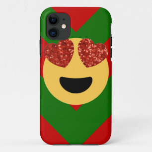 クリスマスハートアイ絵文字 iPhone 11 ケース