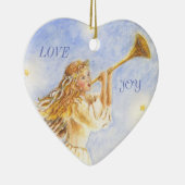 クリスマスハートオーナメントエンジェルウォーター色 セラミックオーナメント (右)