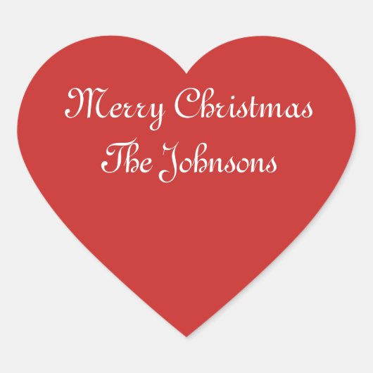 クリスマスハートシェイプシール ハートシール (正面)