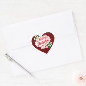 . .クリスマスハートシールで愛を広めたい ハートシール (封筒)