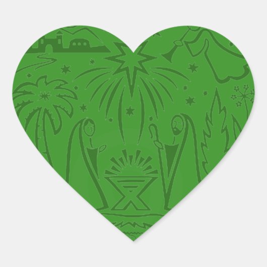 クリスマスハートシール ハートシール (正面)