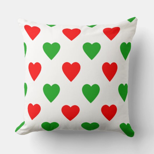 クリスマスハートパターン装飾用クッション クッション (正面)