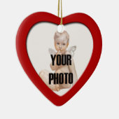 クリスマスハートフォトフレームオーナメント2 セラミックオーナメント (右)