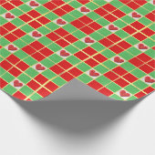 クリスマスハートマットラッピング紙 ラッピングペーパー (角)