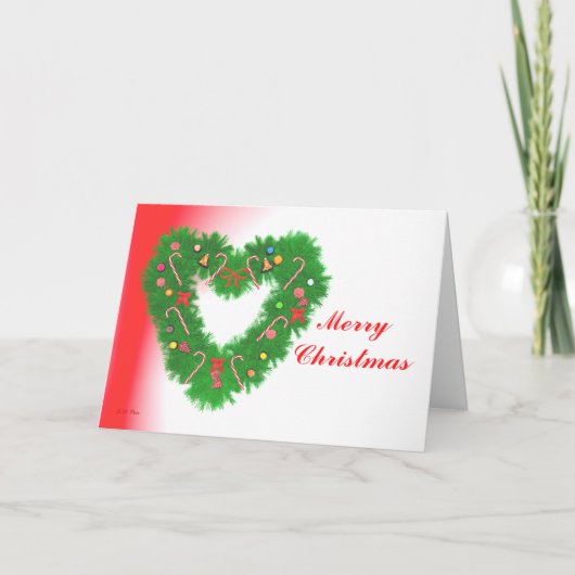 クリスマスハートリース シーズンカード (正面)