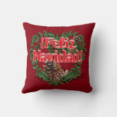 クリスマスハートリース(Feliz Navidad) クッション (裏面)
