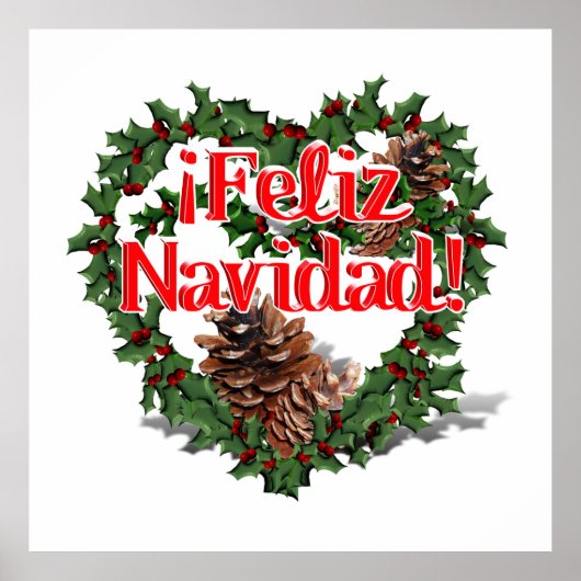 クリスマスハートリース(Feliz Navidad) ポスター (正面)