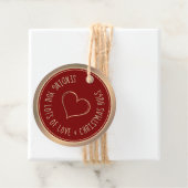 クリスマスハート及びハグレッド金ゴールドギフトラベル フェイバータグ (インサイチュ)