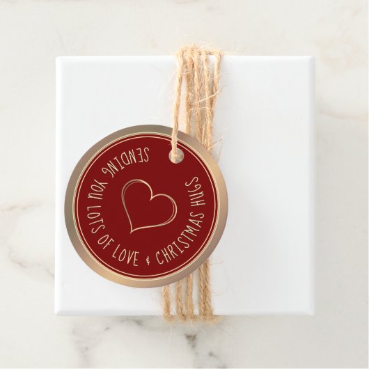 クリスマスハート及びハグレッド金ゴールドギフトラベル フェイバータグ (インサイチュ)