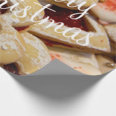 クリスマスハート型砂糖クッキーラッピング紙 ラッピングペーパー (角)