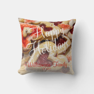 クリスマスハート形シュガークッキー家族名Th クッション