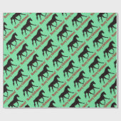 クリスマスハート馬 ラッピングペーパー (フラット)