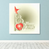 クリスマスハート キャンバスプリント (インサイチュ (ウッドフロア))