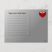 クリスマスハート シーズンポストカード (裏面)