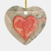 クリスマスハート セラミックオーナメント (正面)