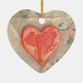クリスマスハート セラミックオーナメント