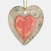 クリスマスハート セラミックオーナメント (左)