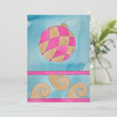 クリスマスハーレキンオーナメント – フラットクリスマスカード 案内状 (スタンド正面)