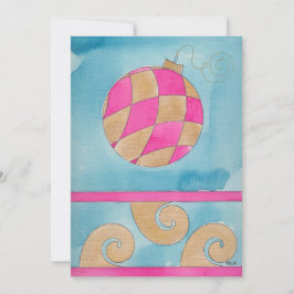 クリスマスハーレキンオーナメント – フラットクリスマスカード 案内状