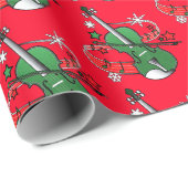 クリスマスバイオリン包装紙 ラッピングペーパー (ロールコーナー)