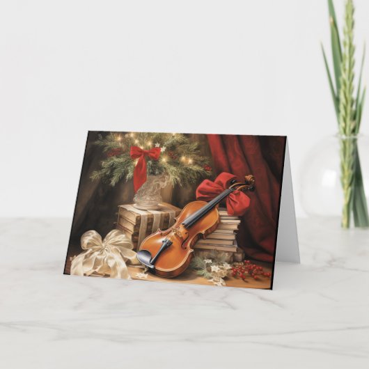 クリスマスバイオリン音楽 カード (正面)