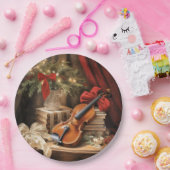 クリスマスバイオリン音楽 ペーパープレート (パーティー)