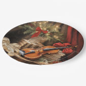 クリスマスバイオリン音楽 ペーパープレート (アングル)