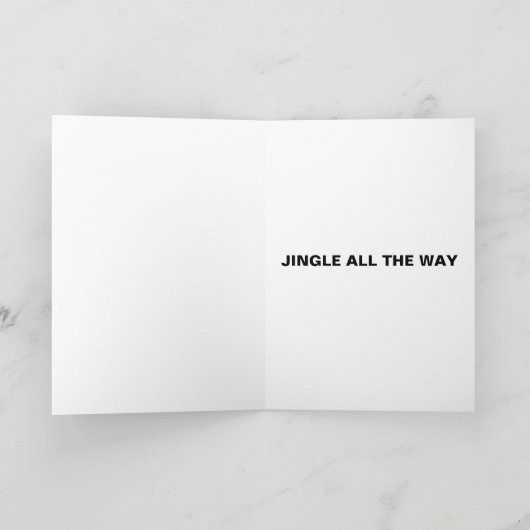 クリスマスバイクもしくは自転車に乗る人バイクガールカード カード (内部)