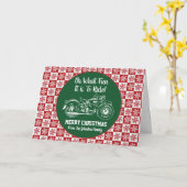 クリスマスバイクオーおもしろい雪片 カード (黄色い花)