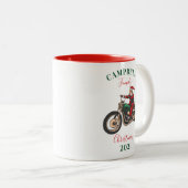 クリスマスバイクパーソナライズされた家 ツートーンマグカップ (正面右)