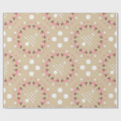 クリスマスバイザショアフラミンゴ ラッピングペーパー (フラット)