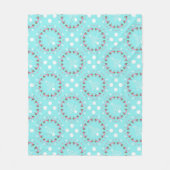 クリスマスバイザシーフラミンゴスシーシェル フリースブランケット (正面)