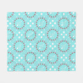 クリスマスバイザシーフラミンゴスシーシェル フリースブランケット (正面(横))