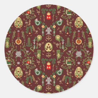 クリスマスバイブステッカー ラウンドシール