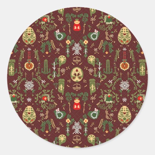 クリスマスバイブステッカー ラウンドシール (正面)