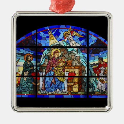 クリスマスバイブルの物語の休日オーナメント メタルオーナメント (正面)