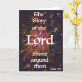 クリスマスバイブル引用文クリスチャン抽象芸術スターアート カード (黄色い花)