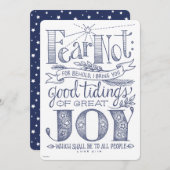 クリスマスバイブル引用文タイポグラフィホリデーカード シーズンカード (正面/裏面)
