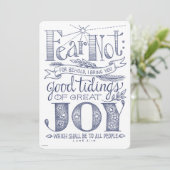 クリスマスバイブル引用文タイポグラフィホリデーカード シーズンカード (スタンド正面)