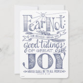 クリスマスバイブル引用文タイポグラフィホリデーカード シーズンカード (正面)