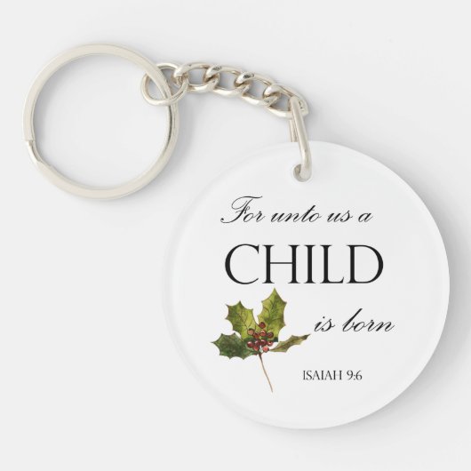 クリスマスバイブル聖句のKeychain キーホルダー (正面)