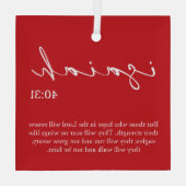 クリスマスバイブル聖句ガラスオーナメント ガラスオーナメント (裏面)