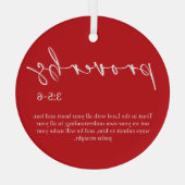 クリスマスバイブル聖句ガラスオーナメント ガラスオーナメント (裏面)