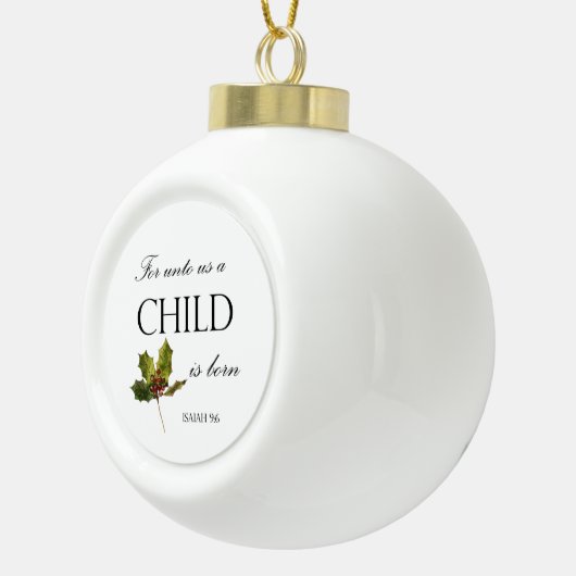 クリスマスバイブル聖句セラミックボールオーナメント セラミックボールオーナメント (右)