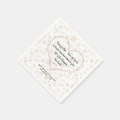 クリスマスバイブル聖句メシヤ金ゴールドハート スタンダードカクテルナプキン (角)