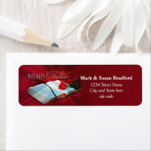 クリスマスバイブルChristian Return Labels （赤/雪） ラベル (インサイチュ)