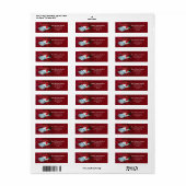 クリスマスバイブルChristian Return Labels （赤/雪） ラベル (フルシート)